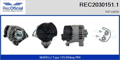 Alternador Fiat PUNTO · Fiat PUNTO Convertible · Fiat BRAVA