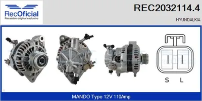 Alternador Hyundai TERRACAN · Kia CARNIVAL II · Kia SORENTO I