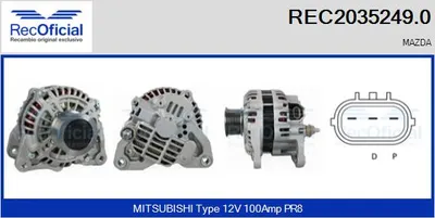Alternador Mazda 5 · Mazda 6 Hatchback · Mazda 6 Saloon