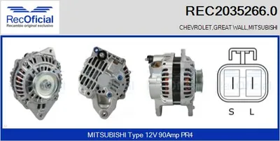 Alternador Mitsubishi L200 · Mitsubishi L400 Bus