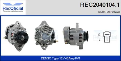Alternador Daihatsu CUORE IV · Daihatsu CUORE II · Daihatsu HIJET Bus