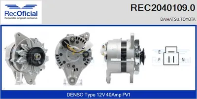 Alternador Toyota COROLLA Hatchback · Toyota CRESSIDA Saloon · Toyota LITEACE Van