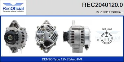 Alternador Opel MONTEREY A · Isuzu TROOPER II · Isuzu TROOPER II Open Off-Road Vehicle
