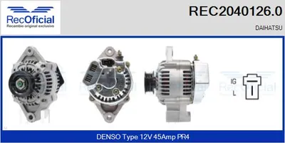 Alternador Daihatsu APPLAUSE I Hatchback