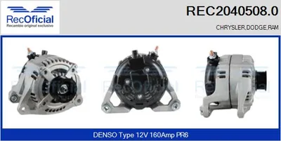 Alternador Dodge RAM 1500 Pickup · Dodge RAM 1500 Standard Cab Pickup · Dodge RAM 1500 Extended Cab Pickup