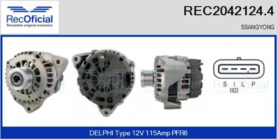 Alternador Ssangyong REXTON / REXTON II · Ssangyong KYRON · Ssangyong ACTYON I