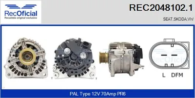 Alternador Seat CORDOBA · Vw POLO III · Seat IBIZA II