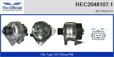 Alternador Seat CORDOBA · Seat TOLEDO I · Vw PASSAT B3/B4