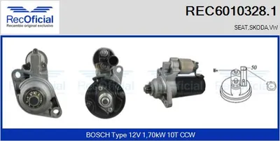 Motor de arranque Skoda FABIA I · Skoda FABIA I Combi · Skoda FABIA I Saloon