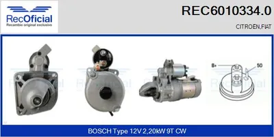 Motor de arranque Fiat DUCATO Van · Citroën C25 Bus · Fiat DUCATO Panorama