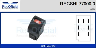 Interruptor intermitente de aviso Opel ASTRA F Saloon · Opel ASTRA F Hatchback · Opel ASTRA F Estate Van