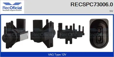 Transductor de presión, control de gases de escape Vw PHAETON · Vw TOUAREG · Vw MULTIVAN T5