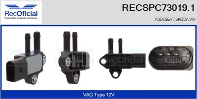 Transductor de presión, control de gases de escape Vw PASSAT B5.5 · Vw PASSAT B5.5 Variant · Skoda SUPERB I