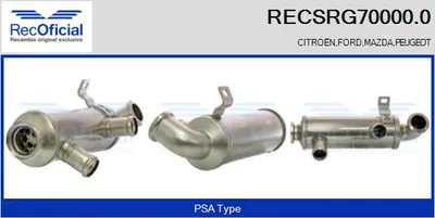 Elemento enfriador, reciclaje gases escape Peugeot 206 Hatchback · Ford FIESTA V · Citroën C3 I