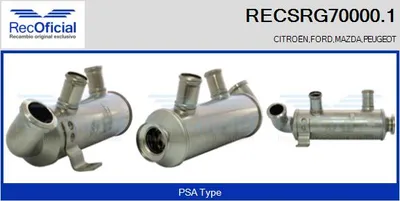 Elemento enfriador, reciclaje gases escape Peugeot 206 Hatchback · Ford FIESTA V · Citroën C3 I