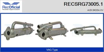 Elemento enfriador, reciclaje gases escape Vw PASSAT B5.5 · Vw PASSAT B5.5 Variant · Skoda SUPERB I