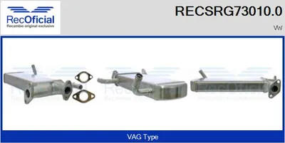Elemento enfriador, reciclaje gases escape Vw CRAFTER 30-35 Bus · Vw CRAFTER 30-50 Van · Vw CRAFTER 30-50 Platform/Chassis