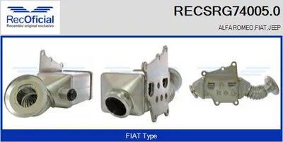Elemento enfriador, reciclaje gases escape Alfa Romeo GIULIETTA · Fiat DOBLO Bus · Fiat DOBLO Cargo
