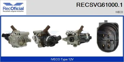 Válvula EGR Iveco DAILY IV Van · Iveco DAILY IV Platform/Chassis · Iveco DAILY V Platform/Chassis