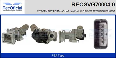 Válvula EGR Peugeot 607 · Peugeot 807 · Citroën C8
