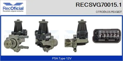 Válvula EGR Peugeot 208 I · Peugeot 2008 I · Peugeot 308 II