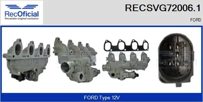 Válvula EGR Ford TOURNEO CONNECT · Ford TRANSIT CONNECT · Ford FOCUS C-MAX