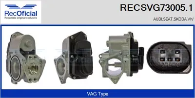 Válvula EGR Vw TOURAN · Audi A3 · Vw GOLF V