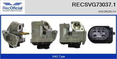 Válvula EGR Vw POLO IV · Vw TOURAN · Audi A3