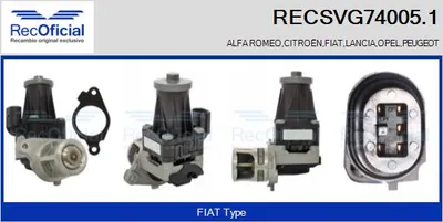Válvula EGR Fiat STRADA Pickup · Fiat PANDA · Fiat IDEA