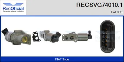 Válvula EGR Opel ZAFIRA A MPV · Fiat STILO · Opel VECTRA C