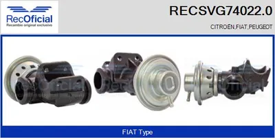 Válvula EGR Fiat DUCATO Van · Fiat SCUDO Bus · Fiat DUCATO Bus