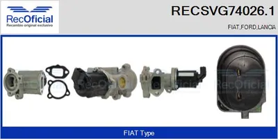 Válvula EGR Fiat PANDA · Fiat IDEA · Lancia MUSA