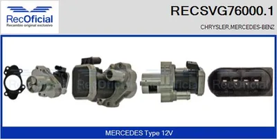 Válvula EGR Mercedes-Benz VITO Bus · Mercedes-Benz VITO / MIXTO Van · Mercedes-Benz SPRINTER 3-t Van