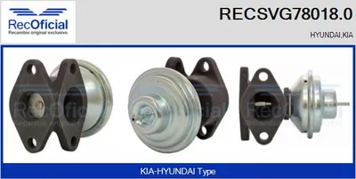 Válvula EGR Hyundai GETZ · Hyundai TUCSON · Kia SPORTAGE II