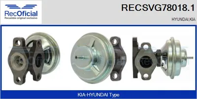 Válvula EGR Hyundai GETZ · Hyundai TUCSON · Kia SPORTAGE II