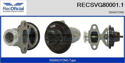Válvula EGR Ssangyong MUSSO · Ssangyong KORANDO · Ssangyong KORANDO Cabrio