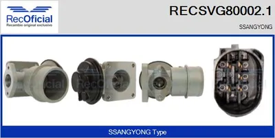 Válvula EGR Ssangyong KYRON · Ssangyong ACTYON I · Ssangyong ACTYON SPORTS I
