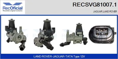 Válvula EGR Land Rover RANGE ROVER III · Land Rover RANGE ROVER SPORT I · Jaguar XE
