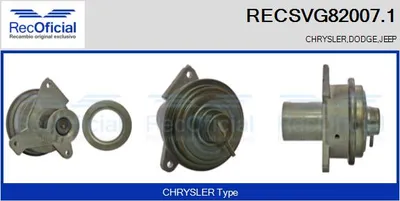 Válvula EGR Jeep CHEROKEE · Chrysler GRAND VOYAGER V · Dodge NITRO