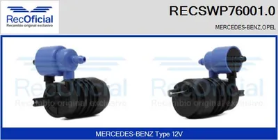 Bomba de agua de lavado, lavado de parabrisas Opel COMBO Box Body/MPV · Mercedes-Benz G-CLASS · Opel CORSA A Hatchback