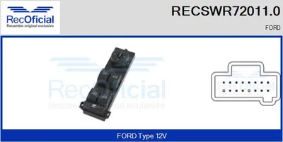 Interruptor, elevalunas Ford FOCUS C-MAX · Ford FOCUS II · Ford FOCUS II Turnier