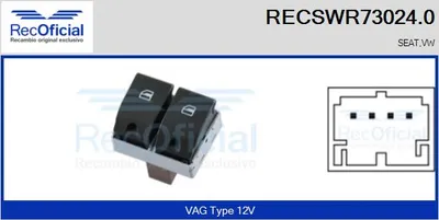 Interruptor, elevalunas Vw POLO IV · Seat IBIZA III · Seat CORDOBA