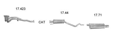 Sistema de gases de escape Vauxhall ASTRA Mk III Hatchback · Opel ASTRA F Hatchback