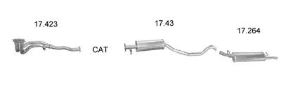 Sistema de gases de escape Opel VECTRA A Hatchback · Vauxhall CAVALIER Mk III Hatchback