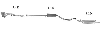 Sistema de gases de escape Opel VECTRA A Hatchback · Vauxhall CAVALIER Mk III Hatchback