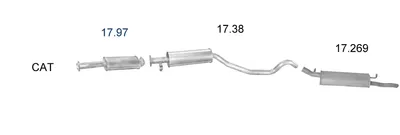 Sistema de gases de escape Opel VECTRA A · Opel VECTRA A Hatchback · Vauxhall CAVALIER Mk III Saloon