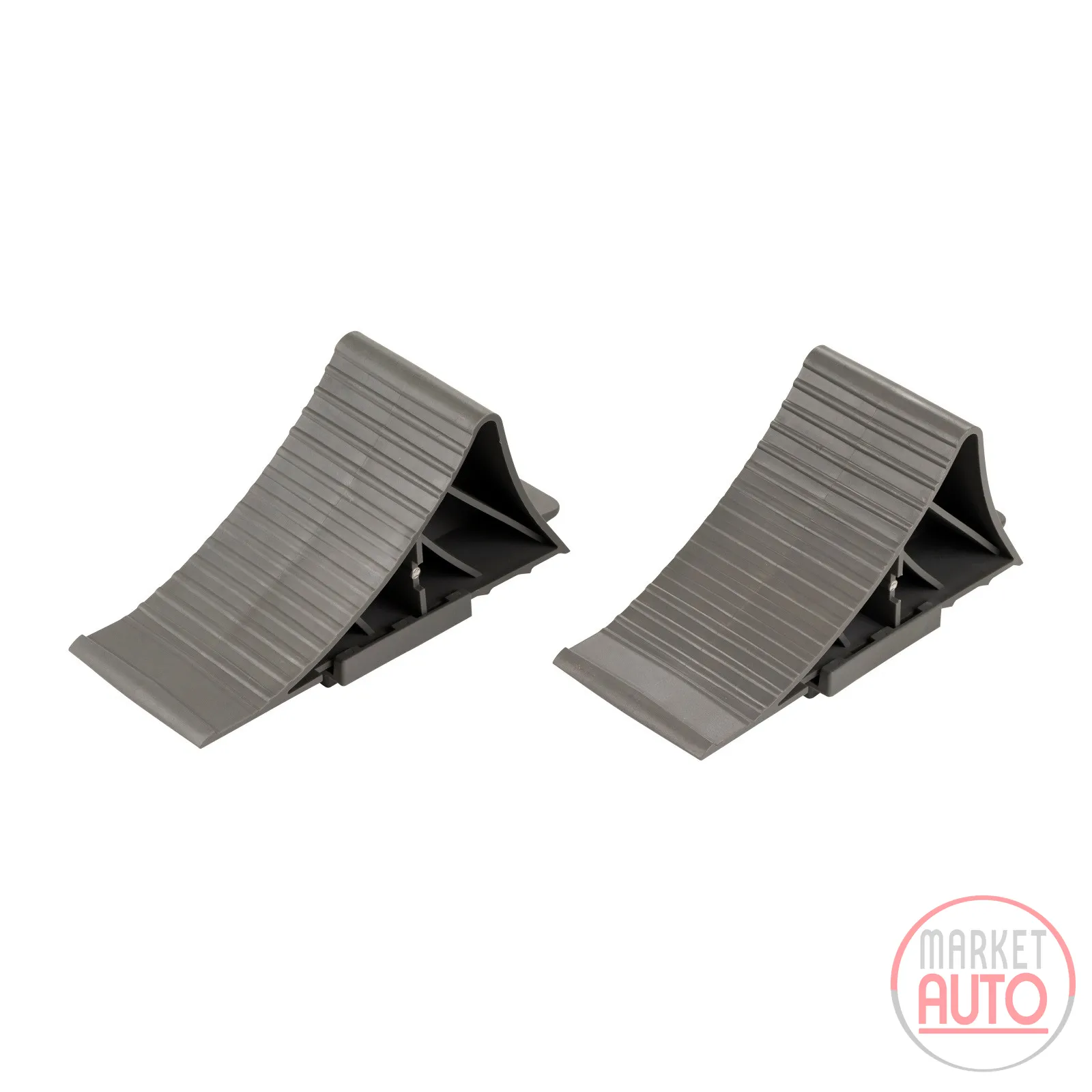 Set Unterlegkeile (2 Stück) Auto Keil Bremskeile Rampe Stütze mit Halter