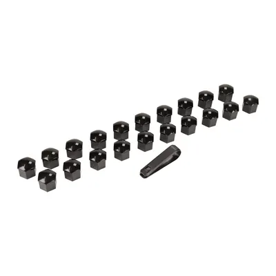 Set (20x) Radschrauben Radbolzen Radmuttern Kappen Abdeckung in Schwarz 21mm