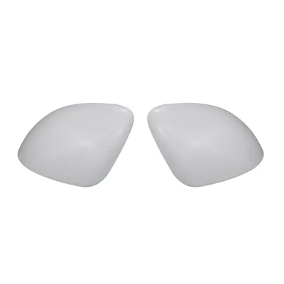 Aussenspiegelkappen in Weiß, Carbon-Optik