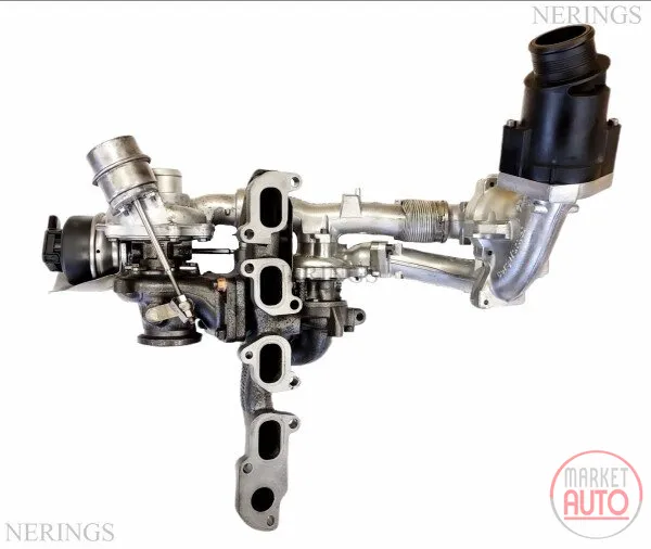 Twinturbo turbocharger Remanufactured Biturbo (With common connection -2 (KKK)